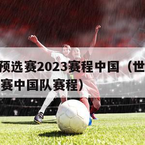 世界杯预选赛2023赛程中国（世界杯2022预选赛中国队赛程）